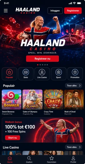 Mobiele Versie bij Haaland Casino Online
